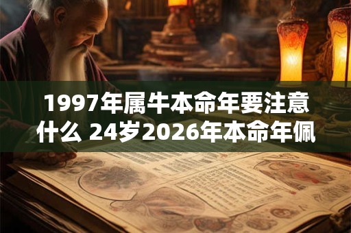 1997年属牛本命年要注意什么 24岁2026年本命年佩戴什么好