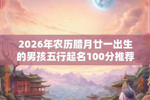 2026年农历腊月廿一出生的男孩五行起名100分推荐