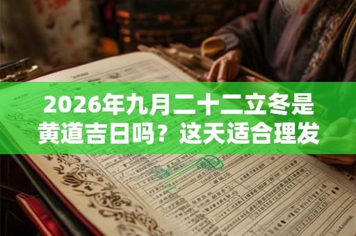 2026年九月二十二立冬是黄道吉日吗？这天适合理发吗？
