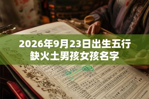 2026年9月23日出生五行缺火土男孩女孩名字
