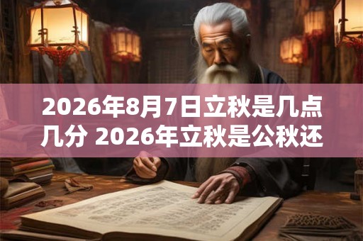 2026年8月7日立秋是几点几分 2026年立秋是公秋还是母秋