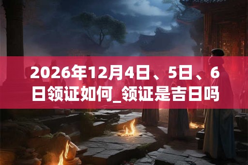 2026年12月4日、5日、6日领证如何_领证是吉日吗