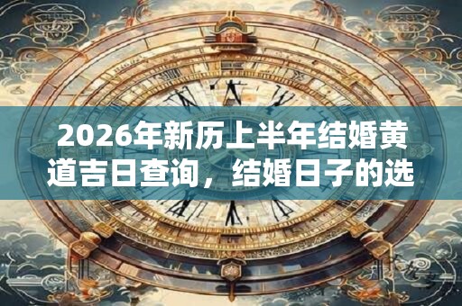 2026年新历上半年结婚黄道吉日查询,结婚日子的选择方法 2026年新历上半年结婚黄道吉日查询,结婚日子的选择方法