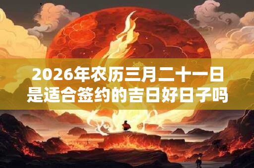2026年农历三月二十一日是适合签约的吉日好日子吗？