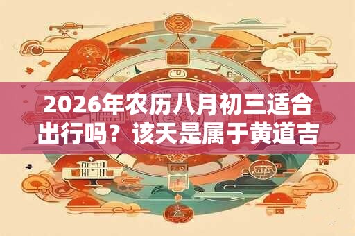 2026年农历八月初三适合出行吗？该天是属于黄道吉日吗？