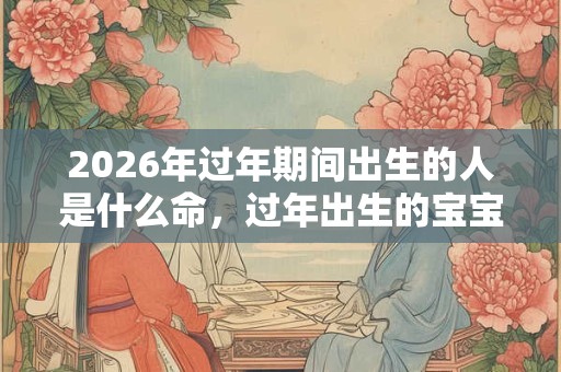 2026年过年期间出生的人是什么命，过年出生的宝宝好不好？