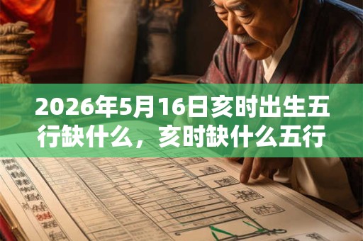 2026年5月16日亥时出生五行缺什么，亥时缺什么五行