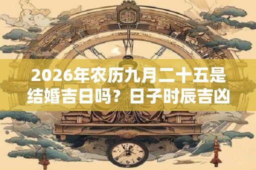 2026年农历九月二十五是结婚吉日吗？日子时辰吉凶？