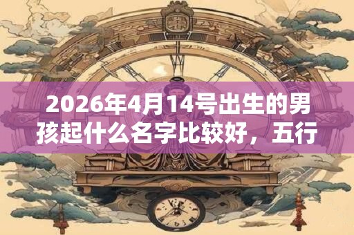 2026年4月14号出生的男孩起什么名字比较好，五行属什么