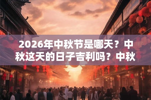2026年中秋节是哪天？中秋这天的日子吉利吗？中秋节如何祭月拜月？