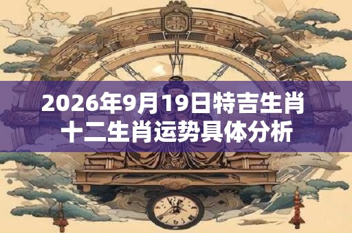 2026年9月19日特吉生肖 十二生肖运势具体分析