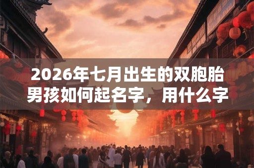 2026年七月出生的双胞胎男孩如何起名字,用什么字比较好 2026年七月出生的双胞胎男孩如何起名字,用什么字比较好
