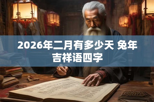2026年二月有多少天 兔年吉祥语四字