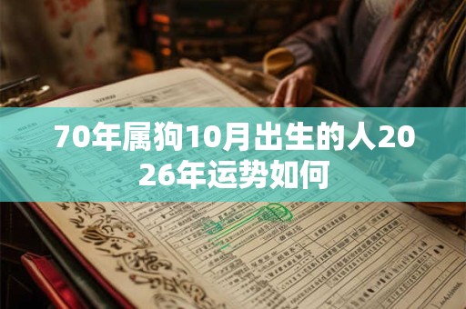 70年属狗10月出生的人2026年运势如何 70年属狗10月出生的人2026年运势如何