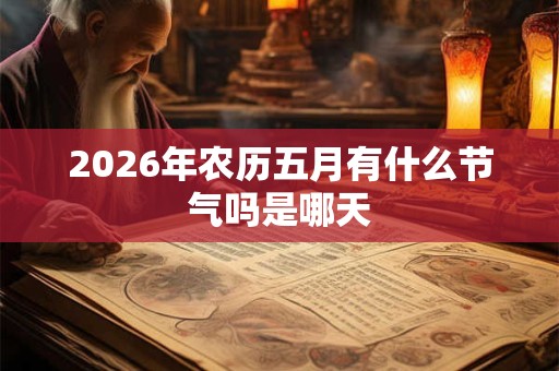 2026年农历五月有什么节气吗是哪天 2026年农历五月有什么节气吗是哪天