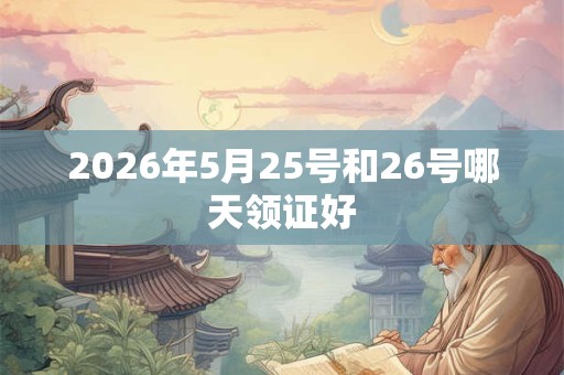 2026年5月25号和26号哪天领证好