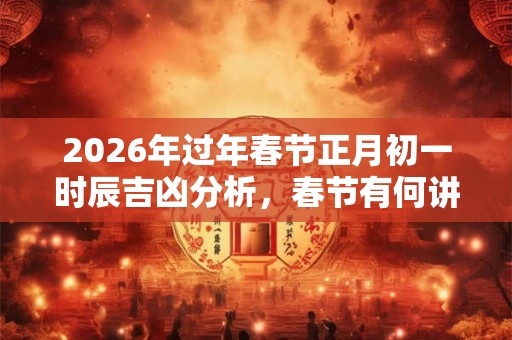 2026年过年春节正月初一时辰吉凶分析,春节有何讲究? 2026年过年春节正月初一时辰吉凶分析,春节有何讲究?