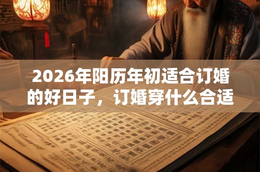 2026年阳历年初适合订婚的好日子，订婚穿什么合适？