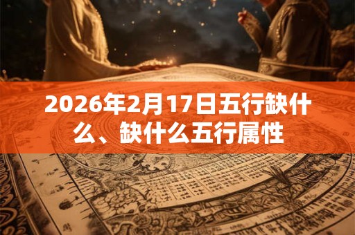 2026年2月17日五行缺什么、缺什么五行属性 2026年2月17日五行缺什么、缺什么五行属性