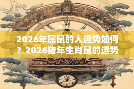 2026年属鼠的人运势如何？2026猪年生肖鼠的运势解析