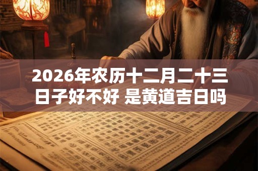 2026年农历十二月二十三日子好不好 是黄道吉日吗