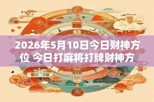2026年5月10日今日财神方位 今日打麻将打牌财神方位! 2026年5月10日今日财神方位 今日打麻将打牌财神方位!