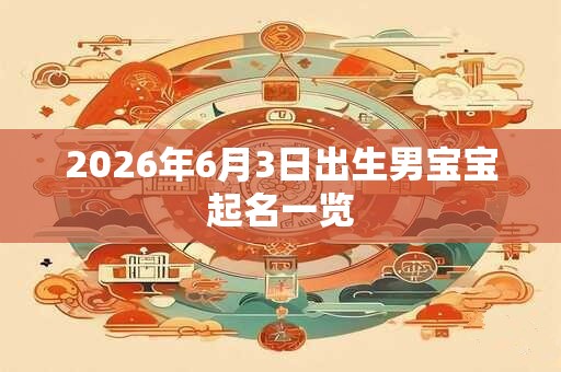 2026年6月3日出生男宝宝起名一览