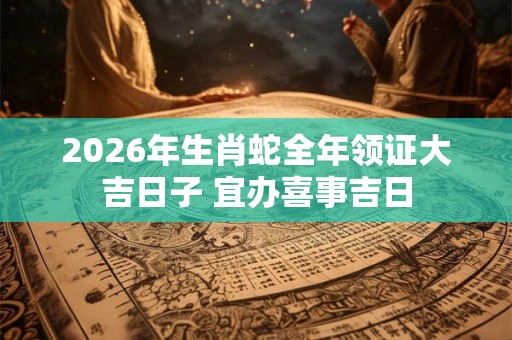 2026年生肖蛇全年领证大吉日子 宜办喜事吉日