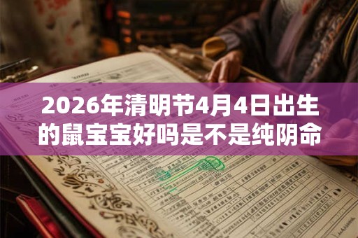 2026年清明节4月4日出生的鼠宝宝好吗是不是纯阴命？