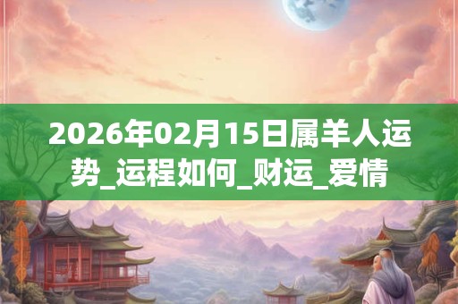 2026年02月15日属羊人运势_运程如何_财运_爱情