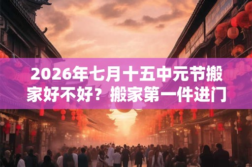 2026年七月十五中元节搬家好不好？搬家第一件进门的东西？