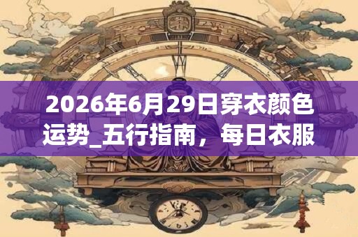 2026年6月29日穿衣颜色运势_五行指南,每日衣服颜色幸运色 2026年6月29日穿衣颜色运势_五行指南,每日衣服颜色幸运色