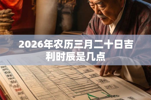 2026年农历三月二十日吉利时辰是几点 2026年农历三月二十日吉利时辰是几点