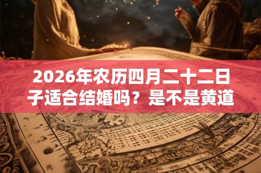 2026年农历四月二十二日子适合结婚吗？是不是黄道吉日？