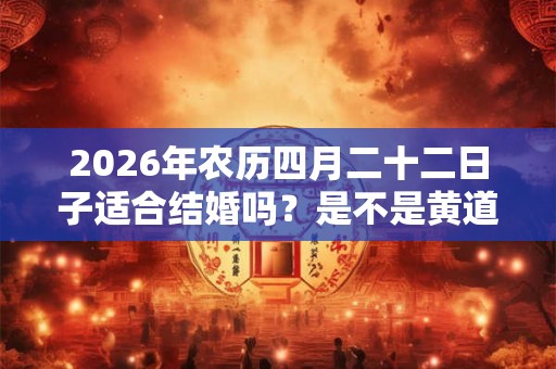 2026年农历四月二十二日子适合结婚吗？是不是黄道吉日？