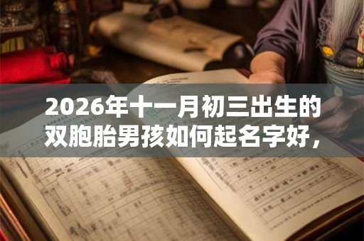 2026年十一月初三出生的双胞胎男孩如何起名字好，五行属什么