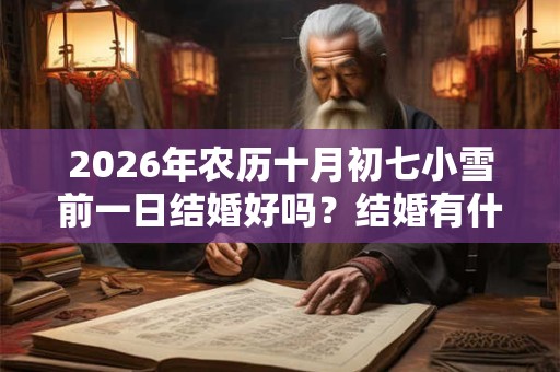 2026年农历十月初七小雪前一日结婚好吗？结婚有什么讲究？