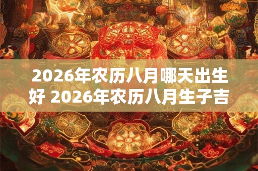 2026年农历八月哪天出生好 2026年农历八月生子吉日