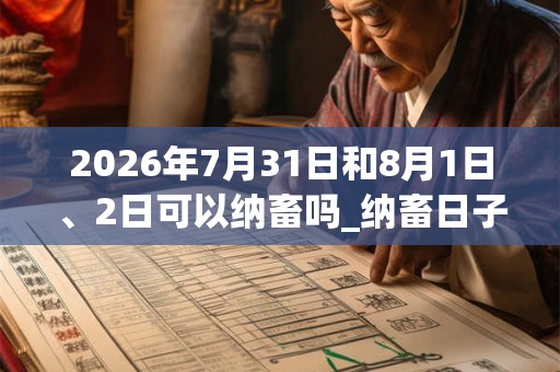2026年7月31日和8月1日、2日可以纳畜吗_纳畜日子好吗
