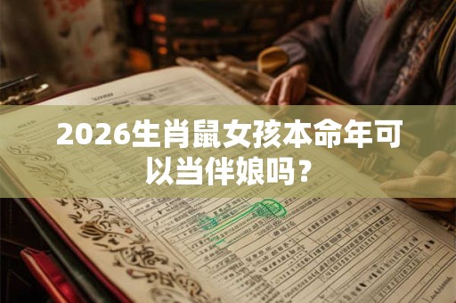2026生肖鼠女孩本命年可以当伴娘吗? 2026生肖鼠女孩本命年可以当伴娘吗?