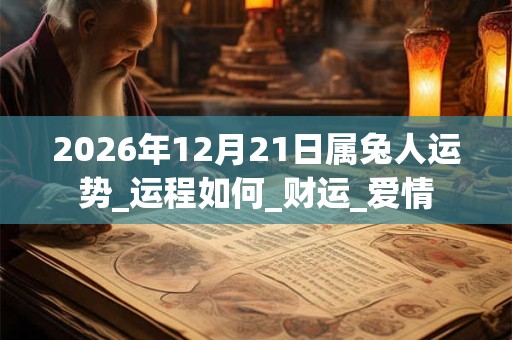 2026年12月21日属兔人运势_运程如何_财运_爱情