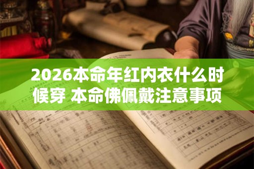2026本命年红内衣什么时候穿 本命佛佩戴注意事项