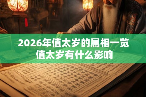 2026年值太岁的属相一览 值太岁有什么影响 2026年值太岁的属相一览 值太岁有什么影响