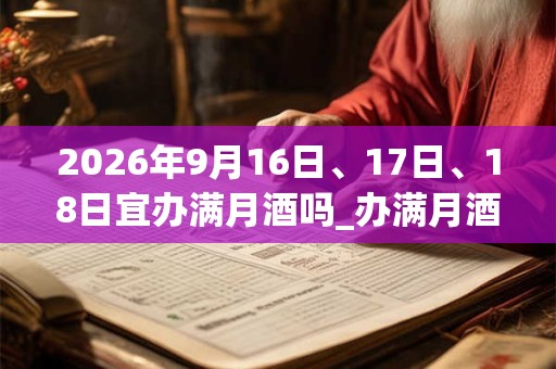 2026年9月16日、17日、18日宜办满月酒吗_办满月酒好不好 2026年9月16日、17日、18日宜办满月酒吗_办满月酒好不好