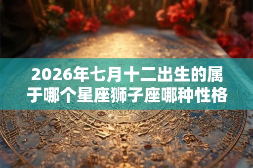 2026年七月十二出生的属于哪个星座狮子座哪种性格