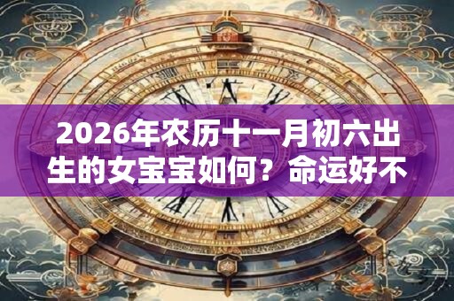 2026年农历十一月初六出生的女宝宝如何?命运好不好? 2026年农历十一月初六出生的女宝宝如何?命运好不好?