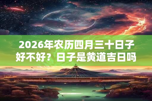 2026年农历四月三十日子好不好？日子是黄道吉日吗？