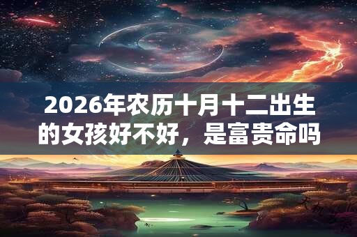 2026年农历十月十二出生的女孩好不好，是富贵命吗？
