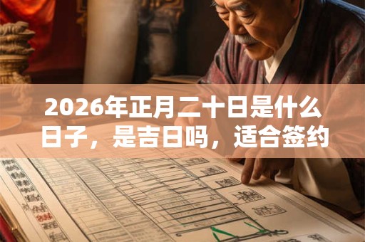 2026年正月二十日是什么日子,是吉日吗,适合签约吗? 2026年正月二十日是什么日子,是吉日吗,适合签约吗?