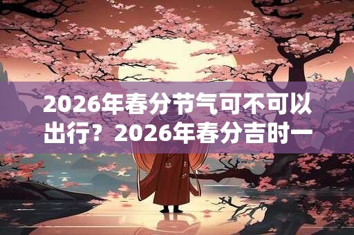 2026年春分节气可不可以出行？2026年春分吉时一览表！